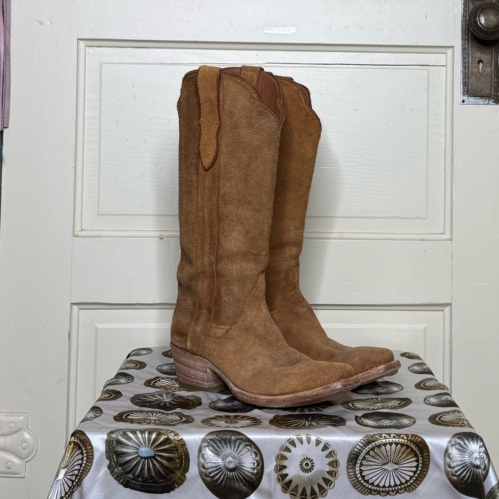 Black Jack brown Suede Cowboy Boots